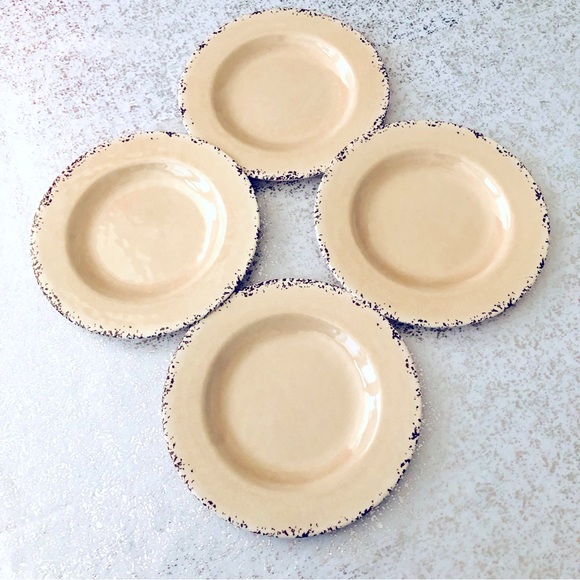 $5 SALE! NWT Set of 4 ASHLAND 8.5” Summer Fiesta Intentional Crackle Plates - Picture 5 of 5